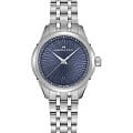 Hamilton Hamilton Jazzmaster Lady Quartz H32231140  H32231140 кварцевые женские часы  синий циферблат, браслет нержавеющая сталь — вид спереди