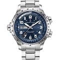 Hamilton Hamilton Khaki Aviation X Wind Day Date Auto H77765141  H77765141 механические мужские часы синий циферблат, браслет нержавеющая сталь — вид спереди