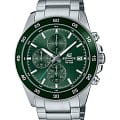 Casio Casio Edifice EFR-526D-3AVUDF (EFR-526D-3A) EFR EFR-526D-3A кварцевые мужские часы зеленый циферблат, браслет нержавеющая сталь — вид спереди