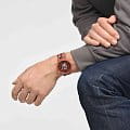 Swatch Swatch Big Bold Biosourced Lacquered SB05C100 кварцевые мужские часы часы крупный план коричневый циферблата