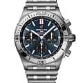 Breitling Breitling Chronomat B01 42 AB0134101C1A1  AB0134101C1A1 механические мужские часы синий циферблат, браслет нержавеющая сталь — вид спереди