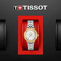 Tissot Tissot T-Gold Glendora 18K Gold T929.210.41.116.01 кварцевые женские часы часы, крупный план перламутровый циферблат