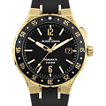 Jacques Lemans Jacques Lemans Hybromatic 1-2109E  1-2109E механические мужские часы черный циферблат, браслет силикон — вид спереди