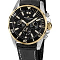 Jacques Lemans Jacques Lemans Sport 1-2091D  1-2091D кварцевые мужские часы черный циферблат, браслет кожаный — вид спереди