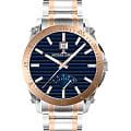 Jacques Lemans Jacques Lemans Derby 1-2202Q  1-2202Q кварцевые мужские часы синий циферблат, браслет нержавеющая сталь с pvd-покрытием — вид спереди
