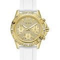 Guess Guess Sport Majesty GW0772L3  GW0772L3 кварцевые женские часы золотой циферблат, браслет силикон — вид спереди