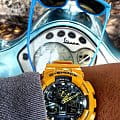 Casio Casio G-Shock GA-100A-9ADR (GA-100A-9A) мужские часы черный циферблат на запястье