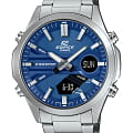 Casio Casio Edifice EFV-C120D-2A (EFV-C120D-2A) EFV EFV-C120D-2A кварцевые мужские часы синий циферблат, браслет нержавеющая сталь — вид спереди