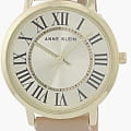 Anne Klein Anne Klein Leather 3836GPTN кварцевые женские часы часы крупный план золотой циферблата