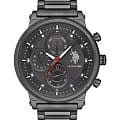 U.S. Polo Assn. U.S. Polo Assn. Crossing USPA1008-11  USPA1008-11 кварцевые мужские часы серый циферблат, браслет сталь с ip покрытием — вид спереди