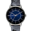 Armani Exchange Armani Exchange Cayde AX2752  AX2752 кварцевые мужские часы синий циферблат, браслет кожа + текстиль — вид спереди