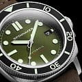 Spinnaker Spinnaker Hull Diver SP-5088-03,  англия мужские часы на браслете кожаный боковой вид