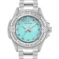 Philipp Plein Philipp Plein Plein Majesty PWOFA0425  PWOFA0425 кварцевые женские часы голубой циферблат, браслет нержавеющая сталь — вид спереди