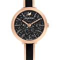 Swarovski Swarovski Crystalline Delight 5580530  5580530 кварцевые женские часы черный циферблат, браслет нержавеющая сталь с pvd-покрытием — вид спереди