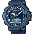 Casio Casio Pro Trek PRG-601YB-2DR (PRG-601YB-2) PRG PRG-601YB-2 кварцевые мужские часы синий циферблат, браслет тканевый — вид спереди
