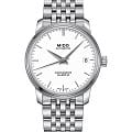 Mido Mido Baroncelli III Cal. 80 Si Steel Whi M027.208.11.011.00  M0272081101100 механические женские часы  белый циферблат, браслет нержавеющая сталь — вид спереди