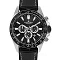 Jacques Lemans Jacques Lemans Sport 1-2140A  1-2140A кварцевые мужские часы черный циферблат, браслет кожаный — вид спереди