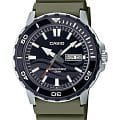 Casio Casio MTD-125-3A  MTD-125-3A кварцевые мужские часы черный циферблат, браслет пластик — вид спереди