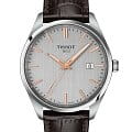 Tissot Tissot PR 100 T150.410.16.031.00 PR 100 T1504101603100 кварцевые мужские часы  серый циферблат, браслет кожаный — вид спереди