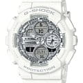Casio Casio G-Shock GMA-S140VA-7ADR (GMA-S140VA-7A)  GMA-S140VA-7A электронные женские часы серебристый циферблат, браслет пластик — вид спереди