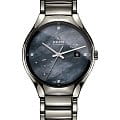 Rado Rado True Automatic Diamonds R27057842 Automatic R27057842 механические мужские часы серый циферблат, браслет высокотехнологичная плазменная керамика — вид спереди