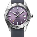 Orient Orient Diving Sports Automatic RA-AC0Q07V  RA-AC0Q07V механические мужские часы  фиолетовый циферблат, браслет кожаный — вид спереди