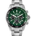 Jacques Lemans Jacques Lemans Liverpool Diver 1-2206i  1-2206i кварцевые мужские часы зеленый циферблат, браслет нержавеющая сталь — вид спереди