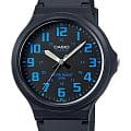 Casio Casio Collection MW-240-2BVDF (MW-240-2B)  MW-240-2B кварцевые мужские часы  циферблат, браслет пластик — вид спереди