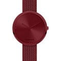 Jacques Lemans Jacques Lemans La Passion 1-2056Q  1-2056Q кварцевые женские часы красный циферблат, браслет сталь с ip покрытием — вид спереди