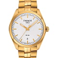 Tissot Tissot PR 100 T101.410.33.031.00 PR 100 T1014103303100 кварцевые мужские часы белый циферблат, браслет сталь c pvd покрытием — вид спереди