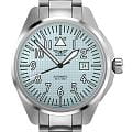 Aviator Aviator Airacobra V.3.39.0.337.5  V.3.39.0.337.5 механические мужские часы  голубой циферблат, браслет нержавеющая сталь 316l — вид спереди