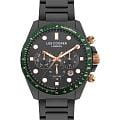 Lee Cooper Lee Cooper LC07829.060  LC07829.060 кварцевые мужские часы черный циферблат, браслет нержавеющая сталь с ip-покрытием — вид спереди
