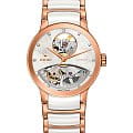 Rado Rado Centrix Automatic Diamonds Open Heart R30248902 Automatic R30248902 механические женские часы белый циферблат, браслет сталь + pvd + керамика — вид спереди