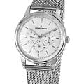 Jacques Lemans Jacques Lemans Retro Classic 1-2061G  1-2061G кварцевые мужские часы белый циферблат, браслет нержавеющая сталь — вид спереди