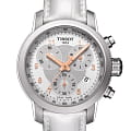 Tissot Tissot PRC 200 Chronograph Lady T055.217.16.032.01 PRC 200 T0552171603201 кварцевые женские часы  белый циферблат, браслет кожаный — вид спереди