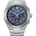 Citizen Citizen Eco-Drive CA4610-85L  CA4610-85L кварцевые мужские часы голубой циферблат, браслет титановый — вид спереди
