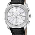 Candino Candino Chronos Carree C4747/5  C4747/5 кварцевые мужские часы  серебристый циферблат, браслет кожаный — вид спереди