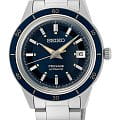 Seiko Seiko Presage SRPG05J1  SRPG05J1 механические мужские часы синий циферблат, браслет нержавеющая сталь — вид спереди