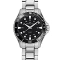 Hamilton Hamilton Khaki Navy Scuba Quartz H82201131  H82201131 кварцевые мужские часы черный циферблат, браслет нержавеющая сталь — вид спереди