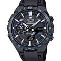 Casio Casio Edifice Windflow ECB-2200PB-1ADF (ECB-2200PB-1A) ECB ECB-2200PB-1A кварцевые мужские часы черный циферблат, браслет полимер — вид спереди
