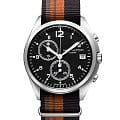 Hamilton Hamilton Khaki Aviation Pilot Pioneer Chrono Quartz H76552933  H76552933 кварцевые мужские часы черный циферблат, браслет тканевый — вид спереди