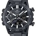 Casio Casio Edifice ECB-2000DC-1BDF (ECB-2000DC-1B) ECB ECB-2000DC-1B кварцевые мужские часы черный циферблат, браслет сталь с ip покрытием — вид спереди