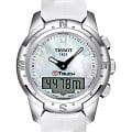 Tissot Tissot T-Touch II Titanium Lady T047.220.46.116.00 T Touch T0472204611600 кварцевые женские часы  перламутровый циферблат, браслет кожаный — вид спереди