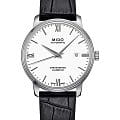 Mido Mido Baroncelli M027.408.16.018.00  M0274081601800 механические мужские часы белый циферблат, браслет кожаный — вид спереди