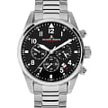 Jacques Lemans Jacques Lemans 42-2C  42-2C кварцевые мужские часы  серебристый циферблат, браслет нержавеющая сталь — вид спереди
