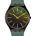 Swatch Swatch Skin Irony 42 SS07B112  SS07B112 кварцевые женские часы черный циферблат, браслет резина — вид спереди