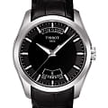 Tissot Tissot Couturier Automatic T035.407.16.051.00 Couturier T0354071605100 механические мужские часы  черный циферблат, браслет кожаный — вид спереди