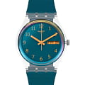 Swatch Swatch Gent Standard GE721  GE721 кварцевые женские часы синий циферблат, браслет силикон — вид спереди