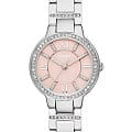 Fossil Fossil Georgia ES3504  ES3504 кварцевые женские часы красный циферблат, браслет нержавеющая сталь — вид спереди