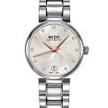Mido Mido Baroncelli Donna M022.207.11.036.10  M0222071103610 механические женские часы серебристый циферблат, браслет нержавеющая сталь — вид спереди